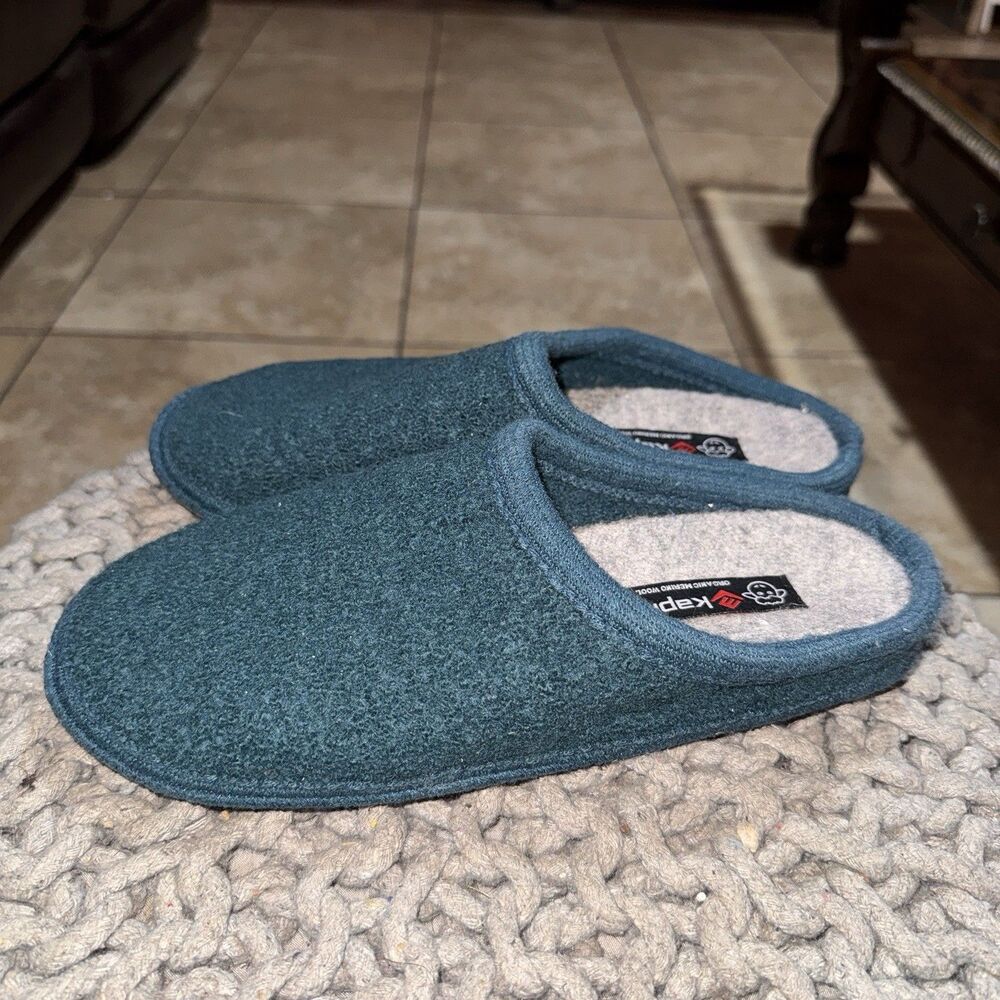 Organic Merino Sz 9.5 Le KAPMOZ Unisex Wool House Slippers Gray Slip On EU Sz 40